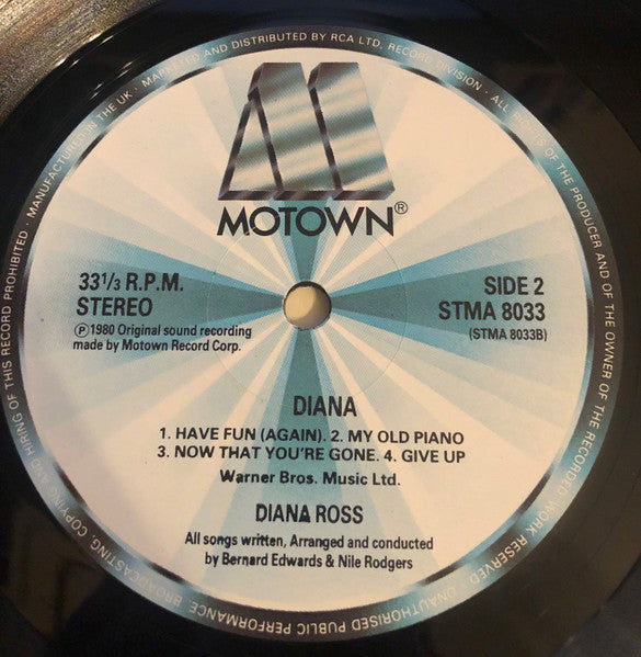 Diana Ross : Diana (LP, Album, Gat)