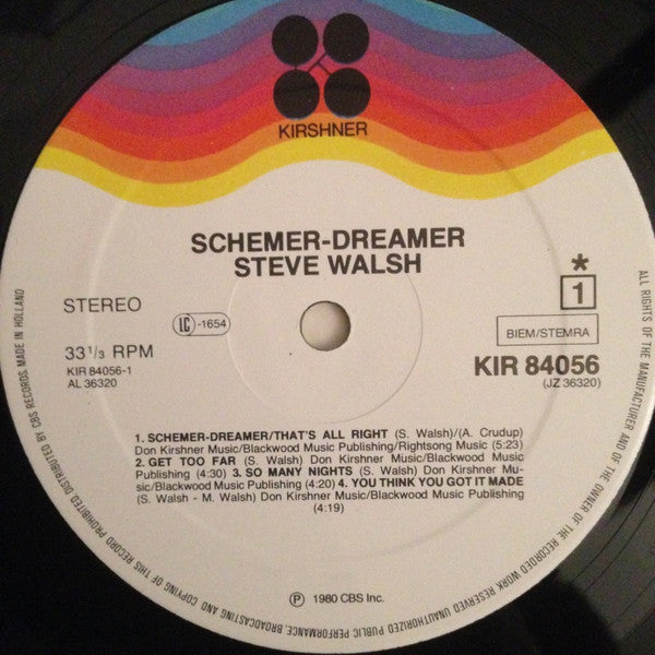 Steve Walsh : Schemer Dreamer (LP, Album)