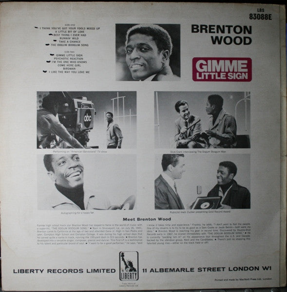 Brenton Wood : Gimme Little Sign (LP, Album)