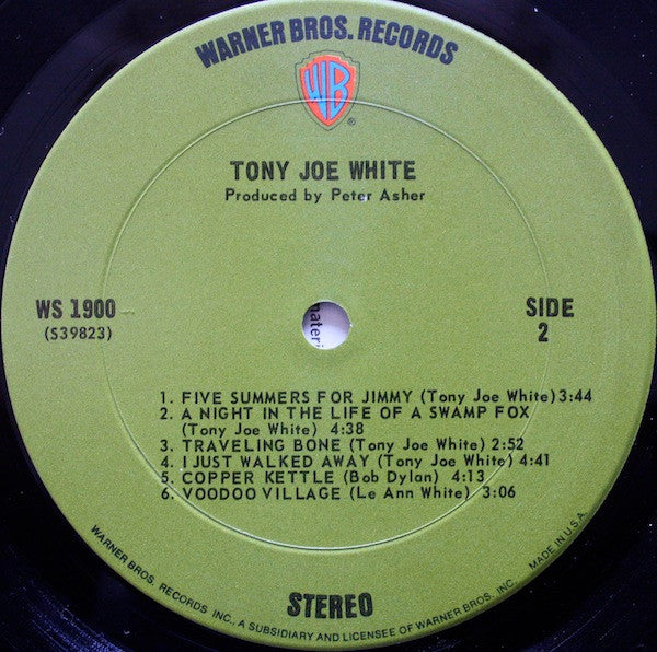 Tony Joe White : Tony Joe White (LP, Album, Pit)