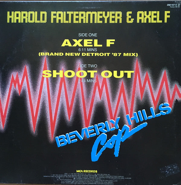 Harold Faltermeyer : Axel F (Brand New Detroit '87 Mix) (12")