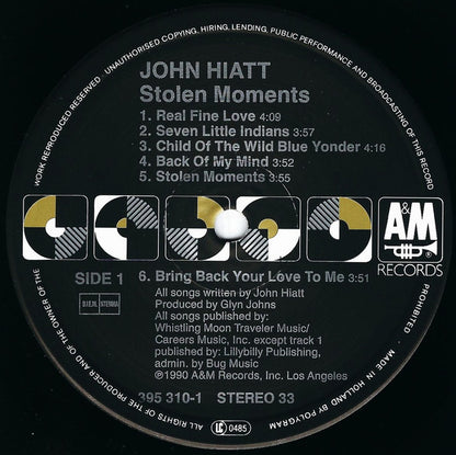 John Hiatt : Stolen Moments (LP, Album)