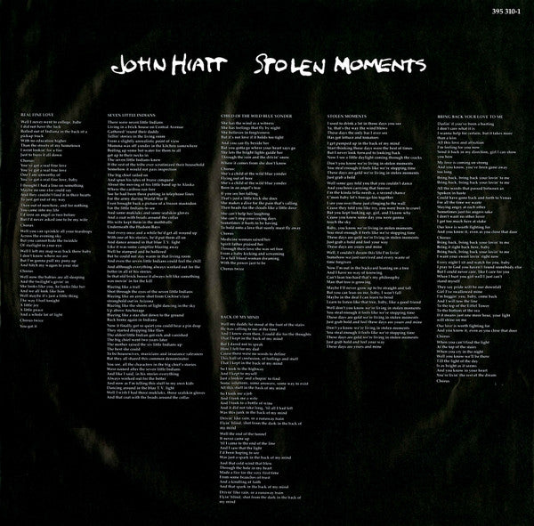 John Hiatt : Stolen Moments (LP, Album)