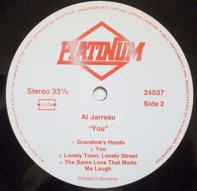 Al Jarreau : You (LP, Album)