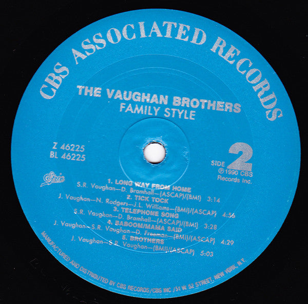 The Vaughan Brothers : Family Style (LP, Album, RE)