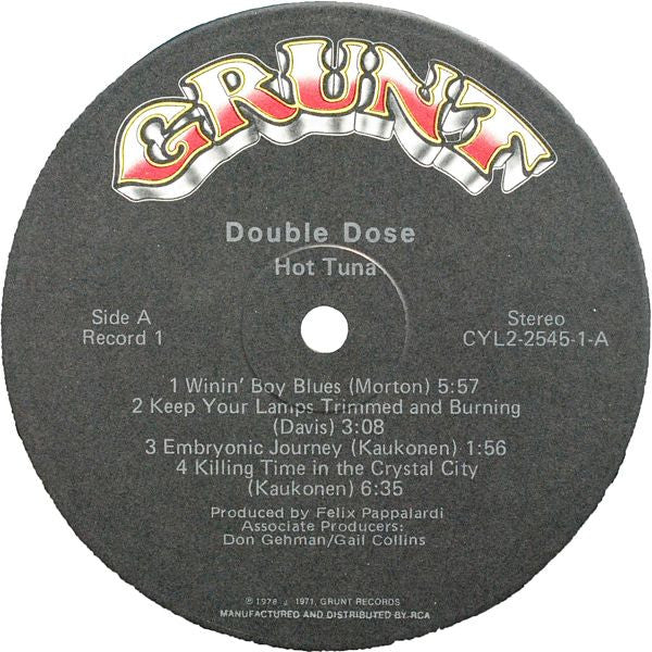 Hot Tuna : Double Dose (2xLP, Album, Ind)