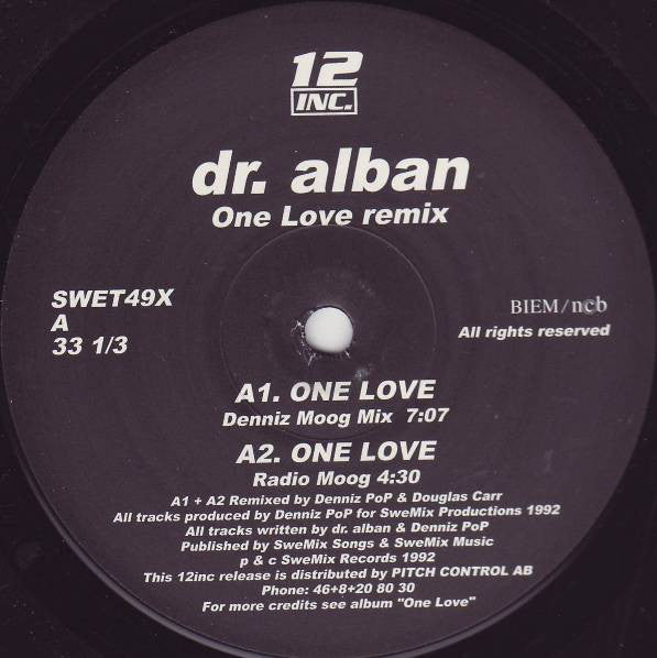 Dr. Alban : One Love (Remix) (12")