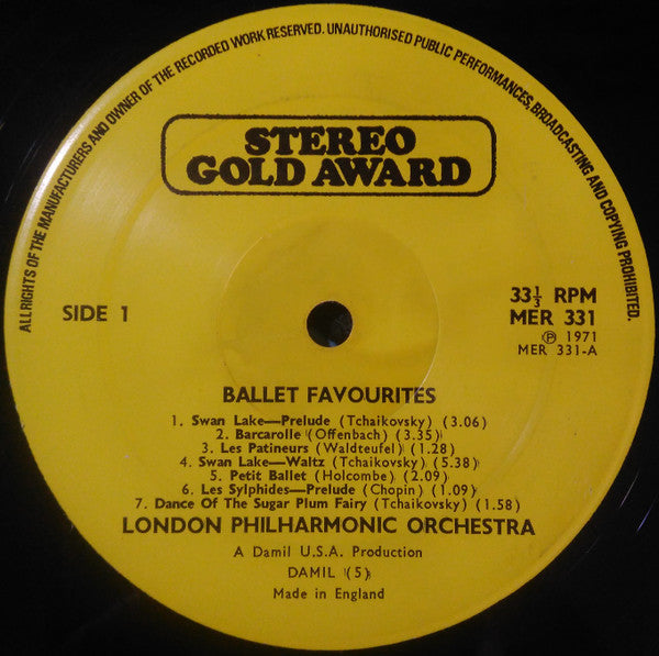 London Philharmonic Orchestra, Douglas Gamley : Ballet Favourites (LP, Album)