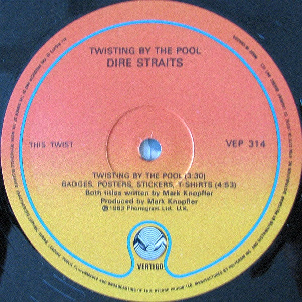 Dire Straits : Twisting By The Pool (12", EP, RE, Ora)