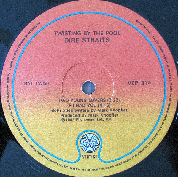 Dire Straits : Twisting By The Pool (12", EP, RE, Ora)