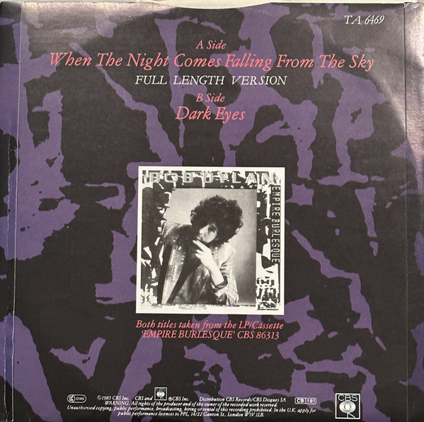 Bob Dylan : When The Night Comes Falling From The Sky (Full Length Version) (12")