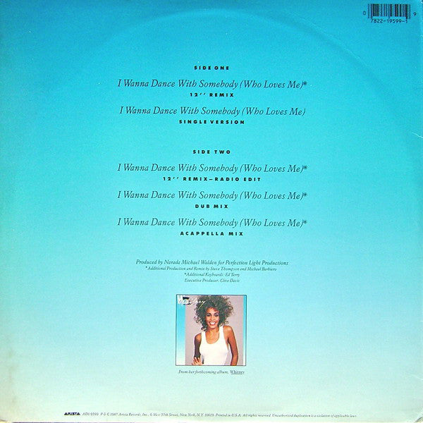 Whitney Houston : I Wanna Dance With Somebody (Who Loves Me) (12", Single)