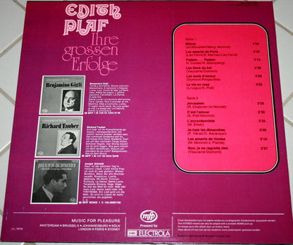 Edith Piaf : Ihre Grossen Erfolge (LP, Comp, Mono)