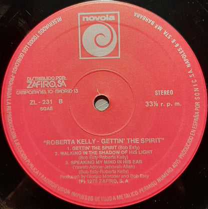 Roberta Kelly : Gettin' The Spirit (LP, Album, Mix)