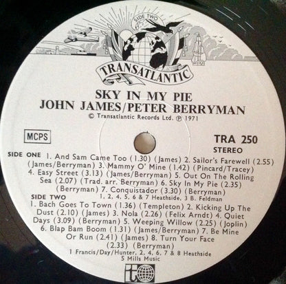 John James (2) & Pete Berryman : Sky In My Pie (LP, Album)