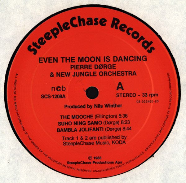 Pierre Dørge & New Jungle Orchestra : Even The Moon Is Dancing (LP, Album)