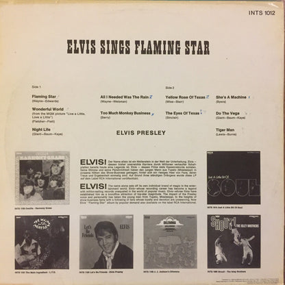 Elvis Presley : Elvis Sings Flaming Star (LP, Album)