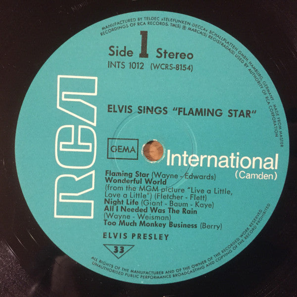 Elvis Presley : Elvis Sings Flaming Star (LP, Album)