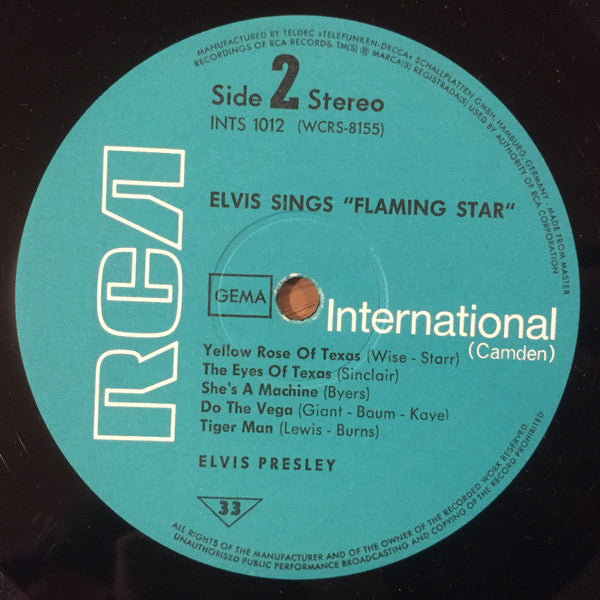 Elvis Presley : Elvis Sings Flaming Star (LP, Album)