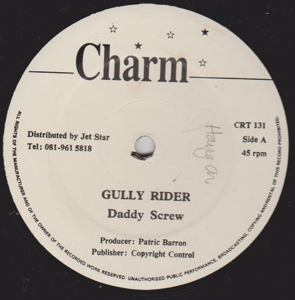Daddy Screw : Gully Rider / Rough Rider (12")