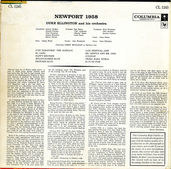 Duke Ellington And His Orchestra : Newport 1958 (LP, Album, Mono)