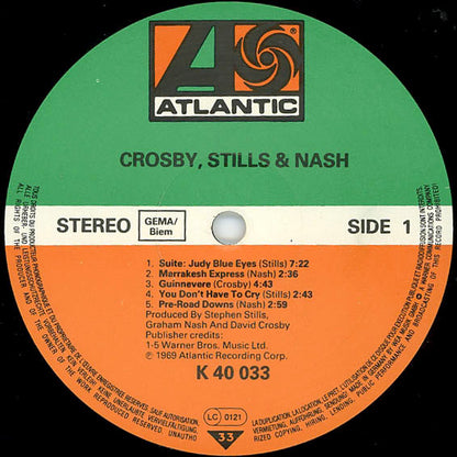 Crosby, Stills & Nash : Crosby, Stills & Nash (LP, Album, RE)