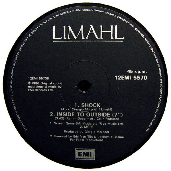 Limahl : Inside To Outside (The Happening Mix) (12", Maxi)