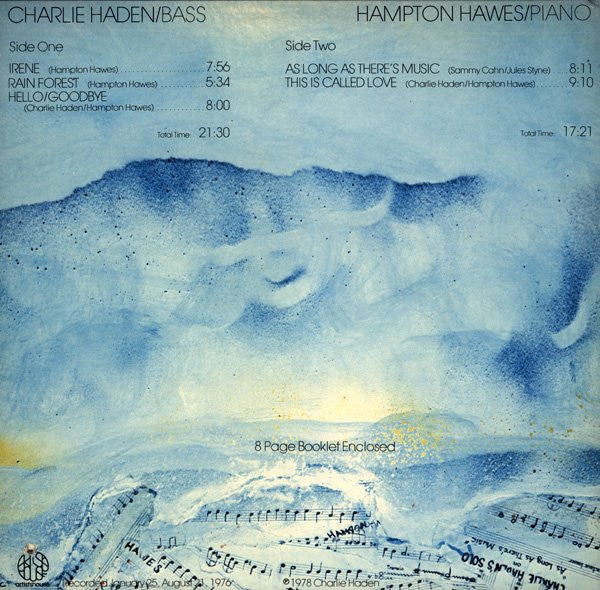 Charlie Haden / Hampton Hawes : As Long As There's Music (LP, Album, RP)