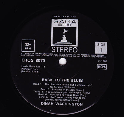 Dinah Washington : Back To The Blues (LP)