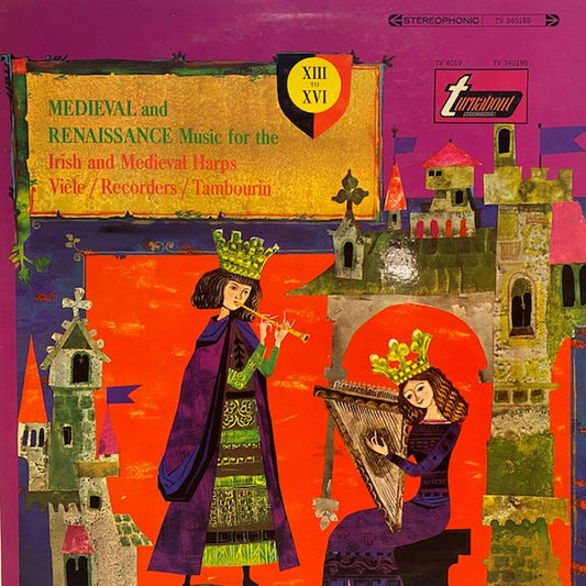 Elena Polonska, Guy Durand, Roger Cotte : Medieval And Renaissance Music For The Irish And Medieval Harps, Vièle, Recorders And Tambourin (LP, Album)