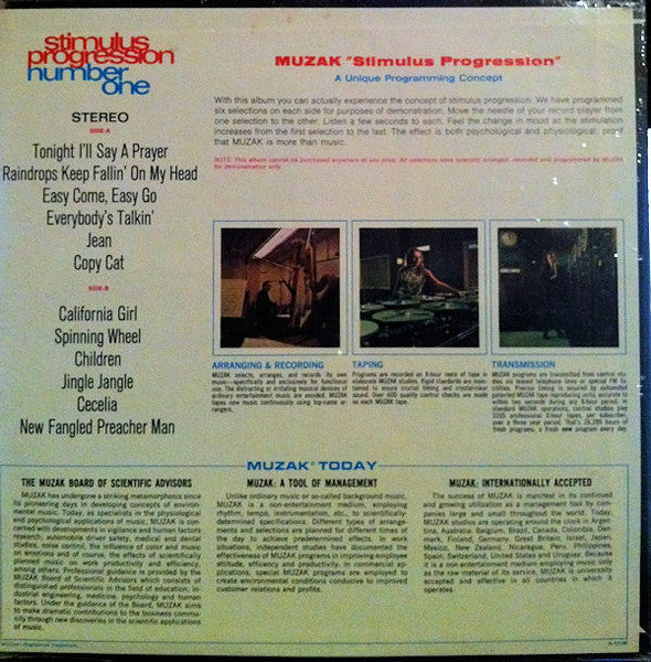 Unknown Artist : Stimulus Progression Number One (LP, Album, Promo)