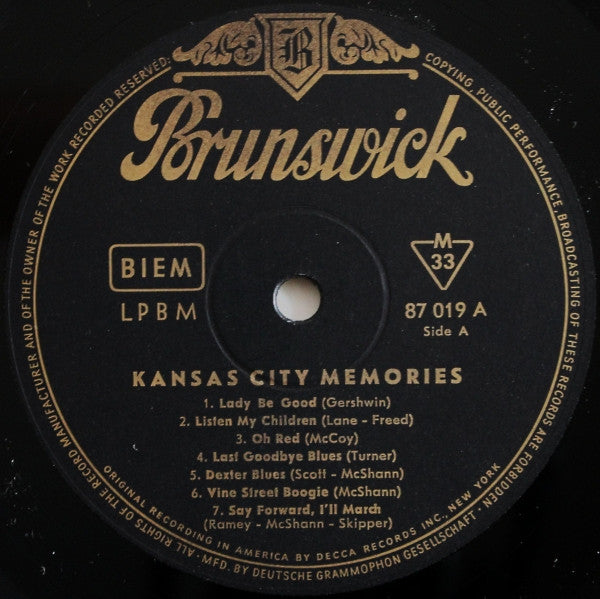 Various : Kansas City Memories (LP, Comp)