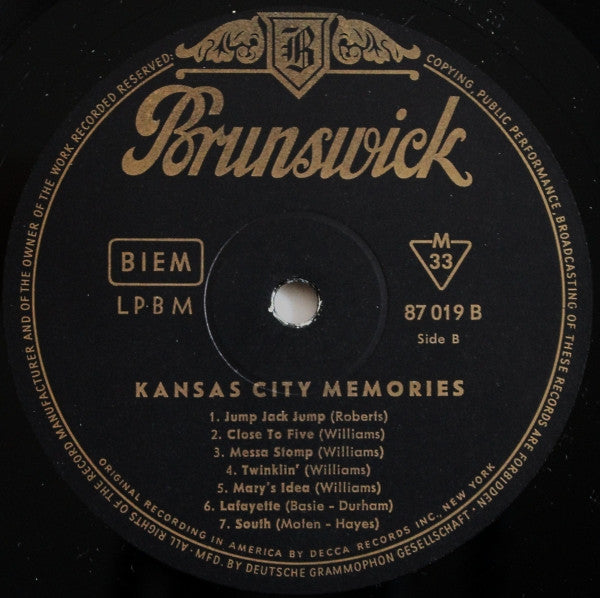 Various : Kansas City Memories (LP, Comp)