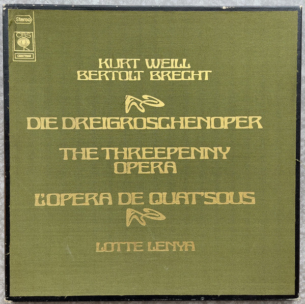 Kurt Weill, Bertolt Brecht - Lotte Lenya : Die Dreigroschenoper = The Threepenny Opera = L'opéra De Quat'sous (2xLP + Box, RE)