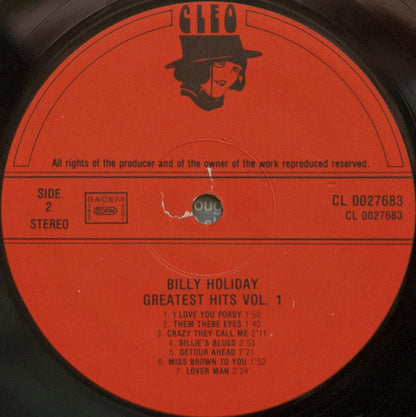 Billie Holiday : Greatest Hits Vol. 1 (LP, Comp)