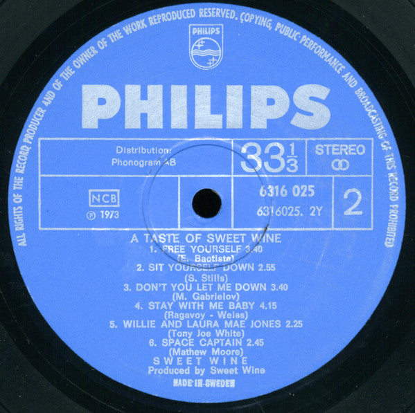 Sweet Wine : A Taste Of Sweet Wine (LP, Album)