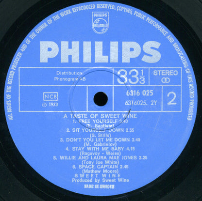 Sweet Wine : A Taste Of Sweet Wine (LP, Album)