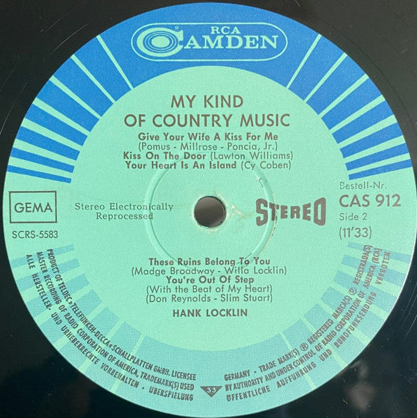 Hank Locklin : My Kind Of Country Music (LP, Album)