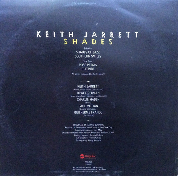 Keith Jarrett : Shades (LP, Album)