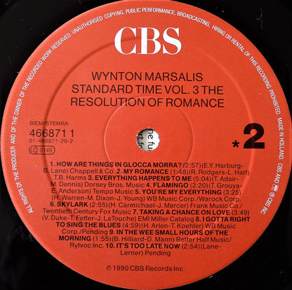 Wynton Marsalis : Standard Time Vol. 3 (The Resolution Of Romance) (LP, Album)