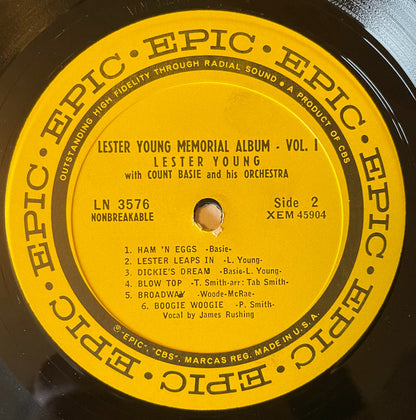 Lester Young : Lester Young Memorial Album, Vol. I (LP, Album, Comp)