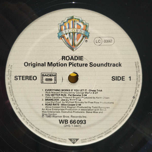 Various : Roadie (Original Motion Picture Sound Track) (2xLP, Album, Comp)
