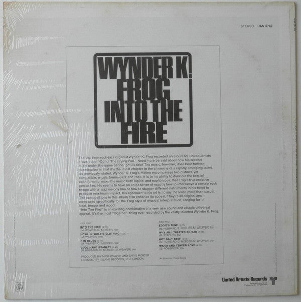 Wynder K. Frog : Into The Fire (LP, Album)