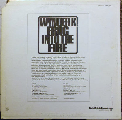 Wynder K. Frog : Into The Fire (LP, Album)
