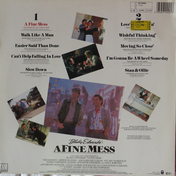 Various : A Fine Mess (Original Motion Picture Soundtrack) (LP, Album, Comp)