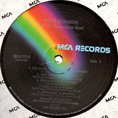 Willie Alexander & The Boom Boom Band : Willie Alexander And The Boom Boom Band (LP, Album, Pin)