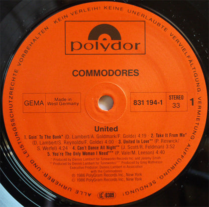 Commodores : United (LP, Album)