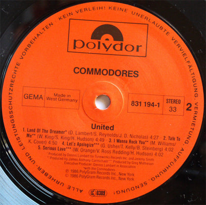 Commodores : United (LP, Album)