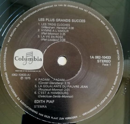 Edith Piaf : Les Plus Grands Succès (LP, Comp, RE)
