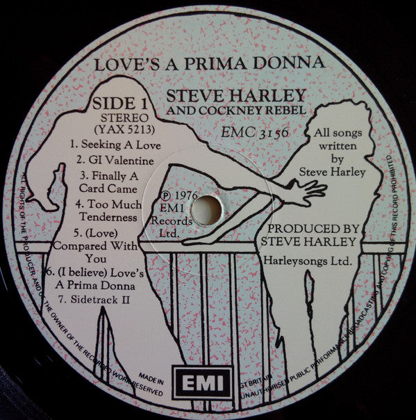 Steve Harley & Cockney Rebel : Love's A Prima Donna (LP, Album)